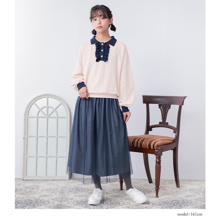 somari imaginationニットポロドッキングワンピース | osharewalker | 詳細画像5 