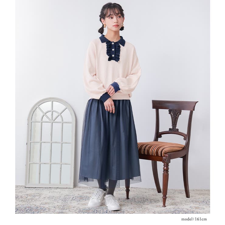 somari imaginationニットポロドッキングワンピース | osharewalker | 詳細画像15 