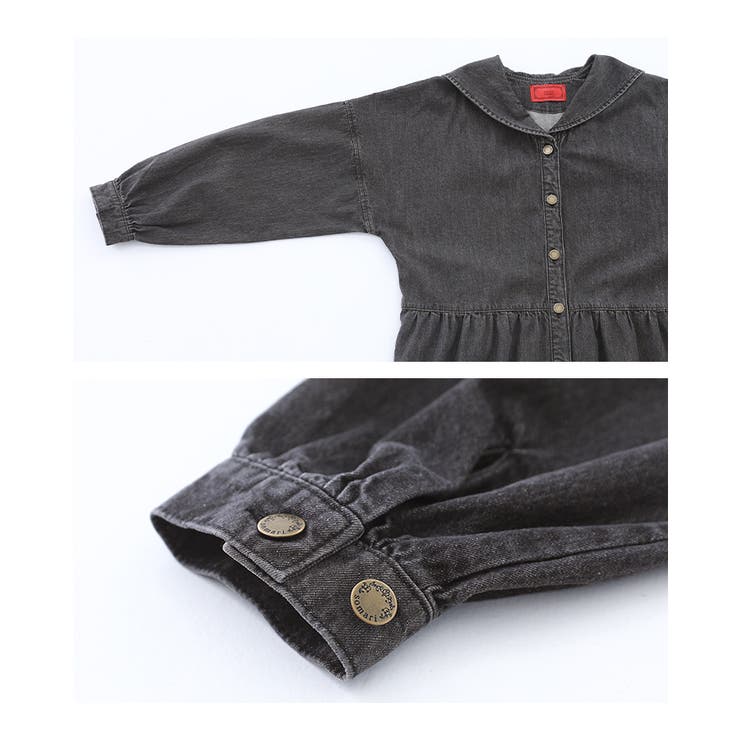 somari imaginationセーラーデニムワンピース[品番：MITW0017165