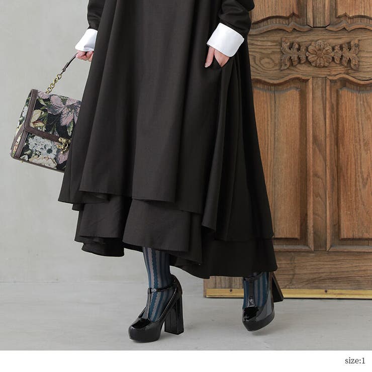 somari imaginationボリュームフレアワンピース | osharewalker | 詳細画像13 