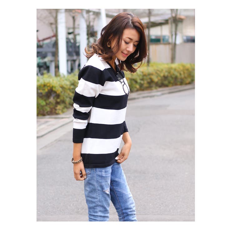 JOURNAL STANDARD - 【美品】レサージュ ニット ボーダー V