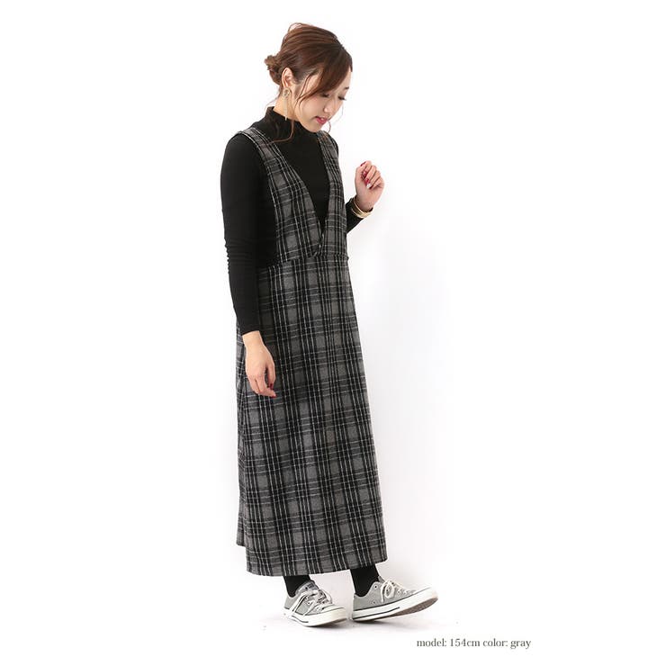 タータンチェックvカットジャンパースカート レディース ワンピース 品番 Jokw Real Style リアルスタイル のレディースファッション通販 Shoplist ショップリスト