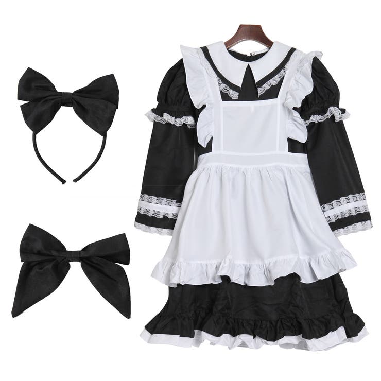 rayra 　黒アリス➕ハロウィンドレス　付属品　ハンドメイド アリス風 メイド コスチューム[品番：JOKW0004135]｜REAL STYLE