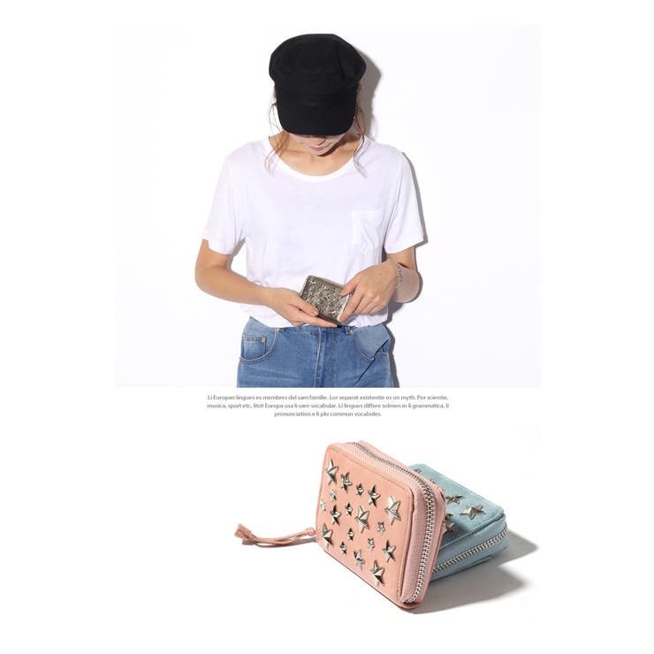 スタースタッズコインケース レディース 財布[品番：JOKW0003739