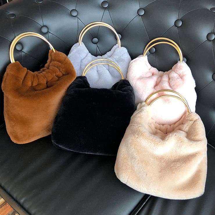 Diffusione Tessile「BUNNY」フェイクファー ハンドバッグ Bicolor Faux Fur Bag X1716 – XTYLINGS