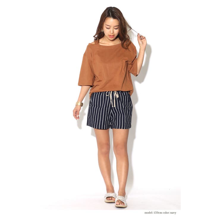 ストライプショートパンツ レディース ボトムス[品番