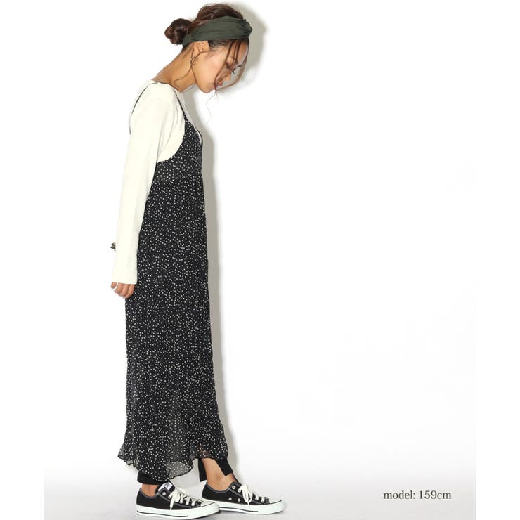 ❤️25新作 新品♡ SelfPortrait 黒ドットキャミワンピース♡　F00 ❤️25新作 新品♡ SelfPortrait 黒ドットキャミワンピース♡ F00