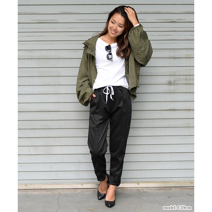 ドロスト付き裾スリットジョガーパンツ レディース ボトムス | REAL STYLE | 詳細画像4 