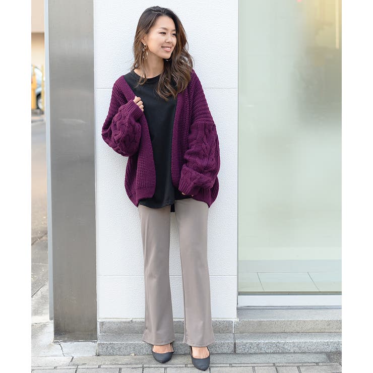 LADIE'S】ビンテージ レインボーニット カーディガン バルーン
