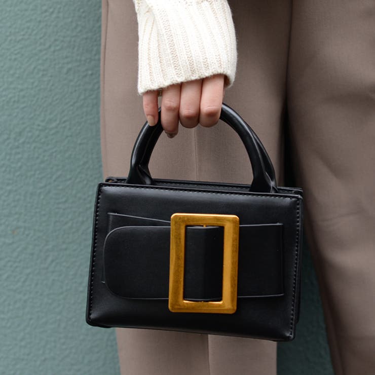 韓国デザイン リアルレザー BAG ハンドバッグ ミニショルダー ベルトデザイン 2way ミニショルダーバッグ[品番:JOKW0008416