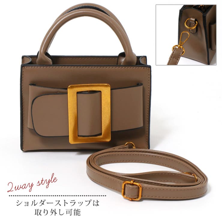 ベルトデザイン 2way ミニショルダーバッグ[品番：JOKW0008416