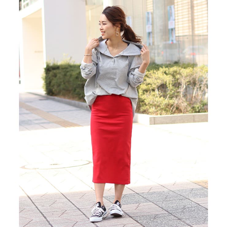 バックスリットベーシックタイトスカート レディース ボトムス[品番  