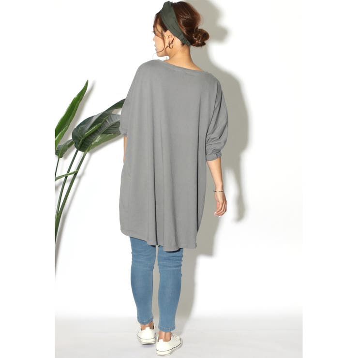 スリット入りテールカットロゴプリントチュニック レディース トップス 品番 Jokw Real Style リアルスタイル のレディースファッション通販 Shoplist ショップリスト