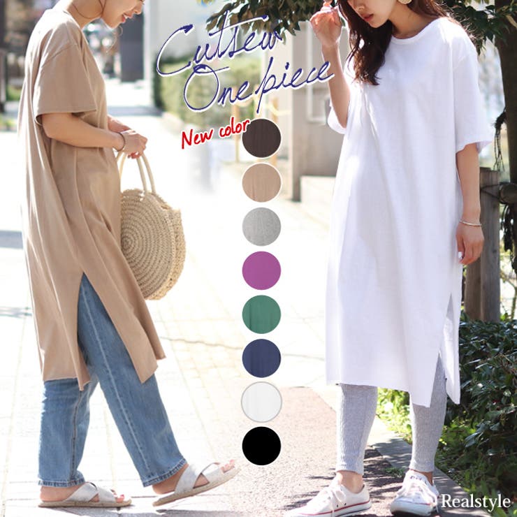 カットオフスリット入りカットソーワンピース レディース トップス 品番 Jokw Real Style リアルスタイル のレディースファッション通販 Shoplist ショップリスト