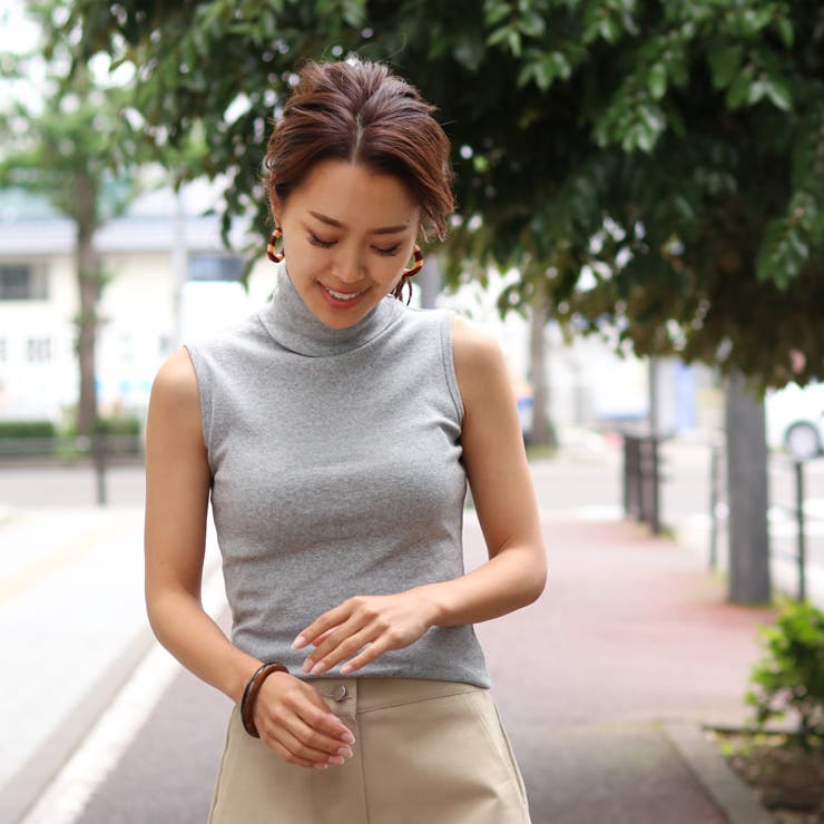 タートルネックベーシックノースリーブカットソー レディース トップス 品番 Jokw Real Style リアルスタイル のレディースファッション通販 Shoplist ショップリスト