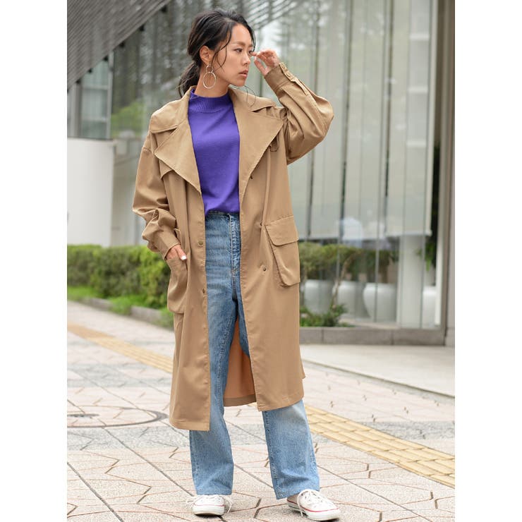 新品タグ付☆ COHINA ロングモッズコート　トレンチコート　ベージュ 楽天市場】トレンチコート レディース トレンチコート ロング丈