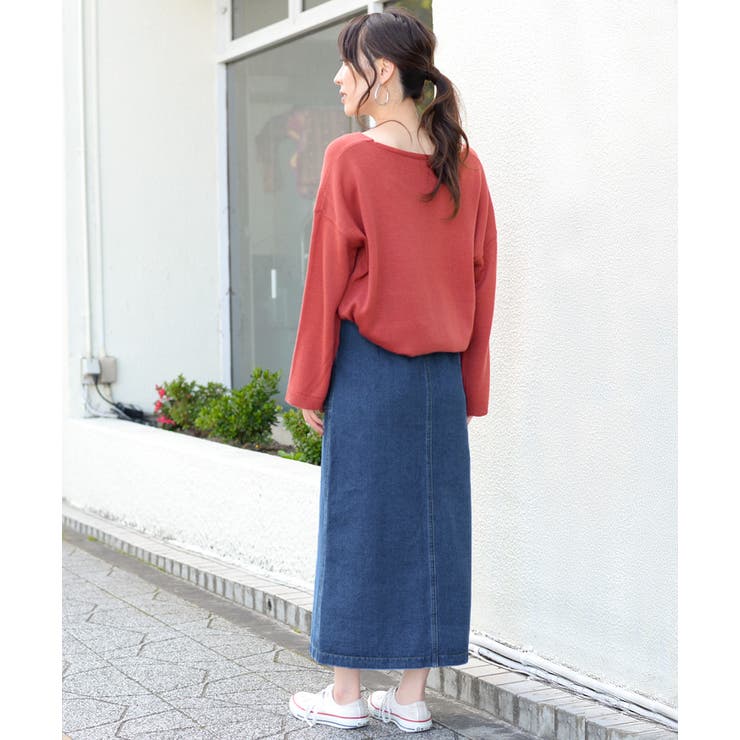 未使用級♡美品/バーバリーロンドン　デニムロングスカート　内側チェック　15号 AMBIDEX Store 〇カイハラデニム ロングスカート(F コン): PAR ICI