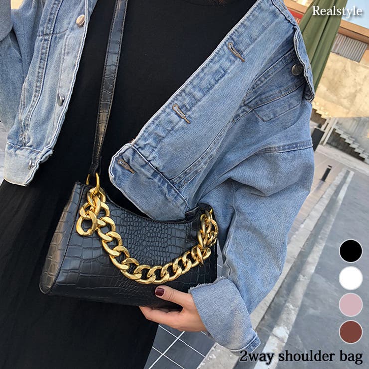 ビッグチェーン クロコ型押し 2way 品番 Jokw Real Style リアルスタイル のレディースファッション通販 Shoplist ショップリスト