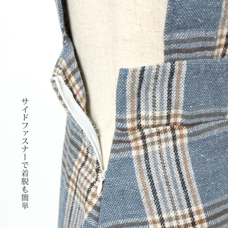 グレンチェックフレアジャンパースカート レディース ボトムス[品番  