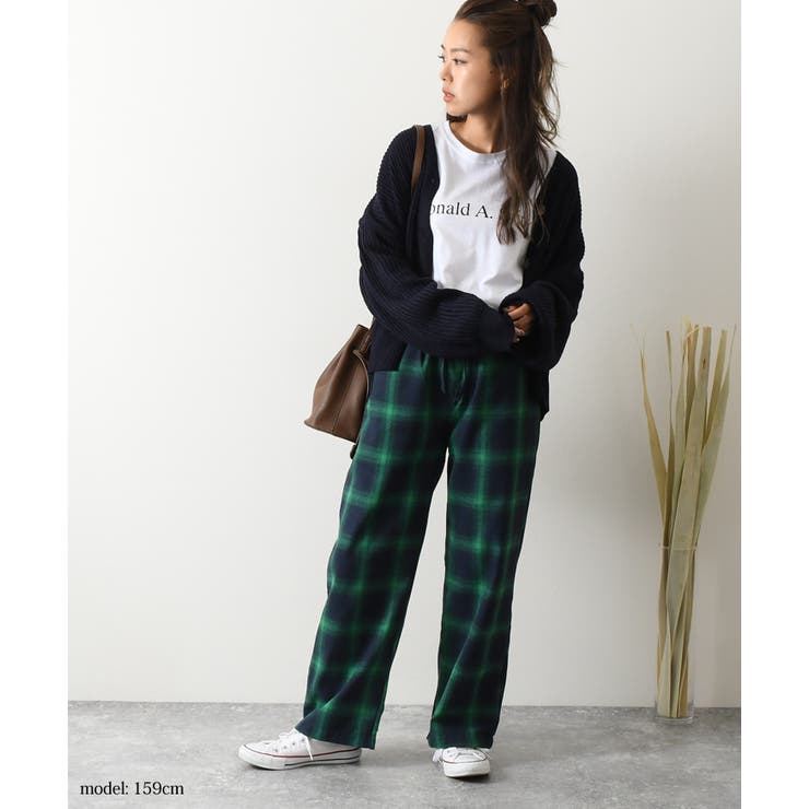 新品】アナディス＊チェック柄ワイドパンツ パンツ