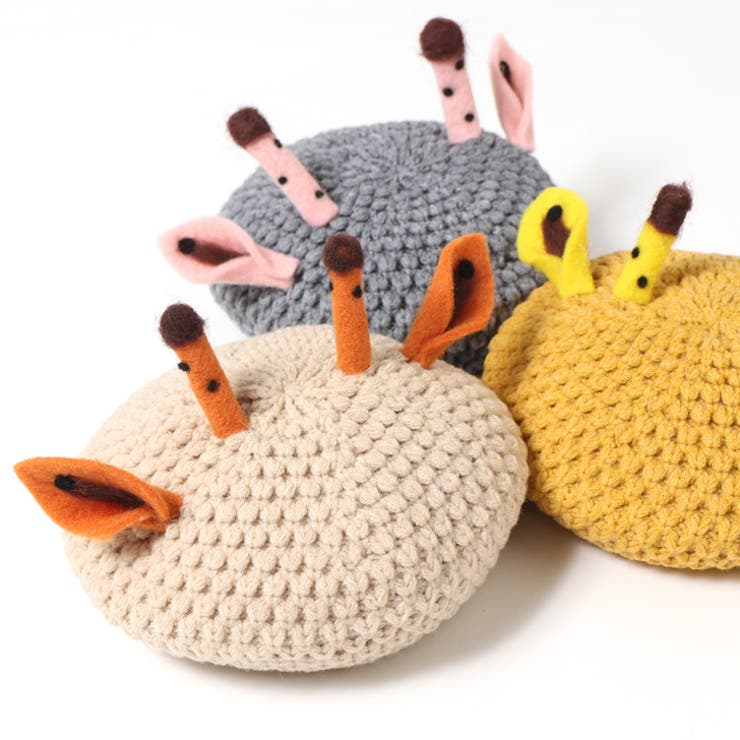 【キッズ】キリンモチーフニットベレー帽 帽子 子供 | REAL STYLE | 詳細画像6 