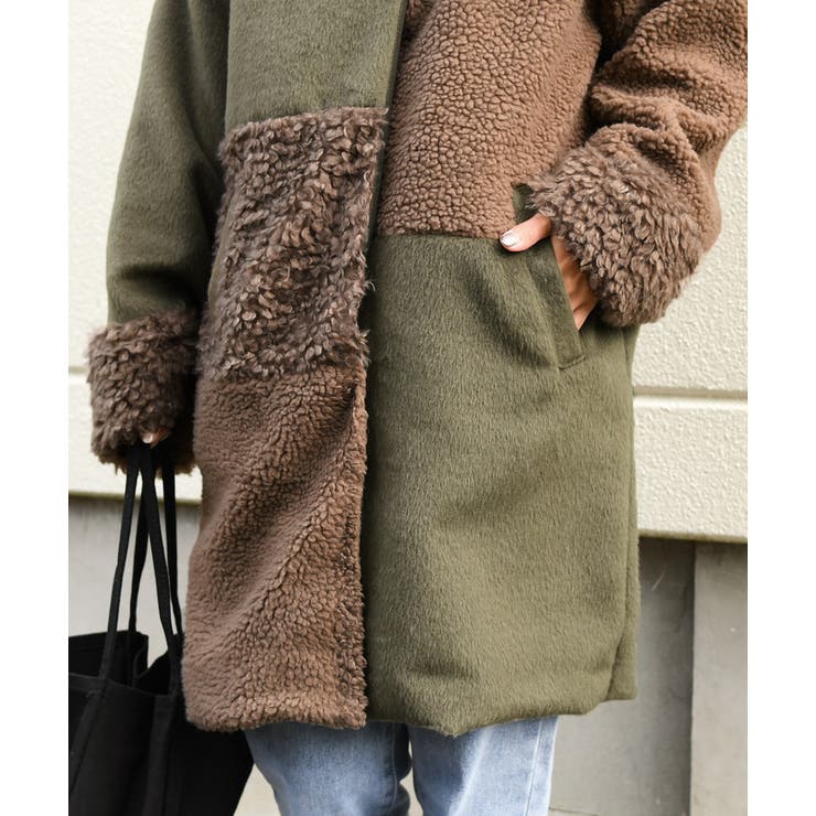 ノーカラー異素材パッチワークロングコート レディース 冬 品番 Jokw Real Style リアルスタイル のレディース ファッション通販 Shoplist ショップリスト ノーカラー異素材パッチワークロングコート レディース 冬 品番 Jokw Real Style リアルスタイル のレディース ファッション通販 Shoplist ショップリスト