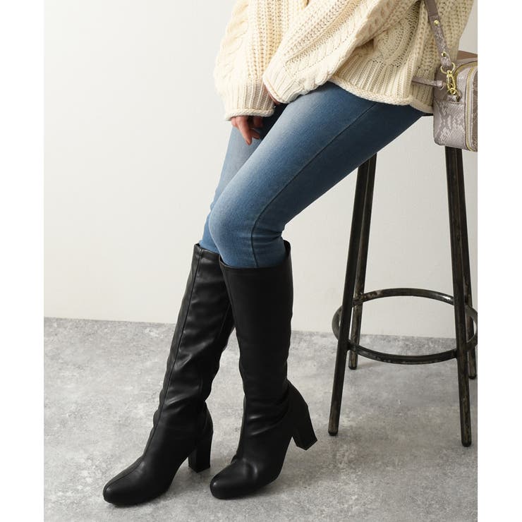 サイドファスナー ストレッチ ロングブーツ[品番：JOKW0008281]｜REAL STYLE（リアルスタイル）のレディース ファッション通販｜SHOPLIST（ショップリスト）