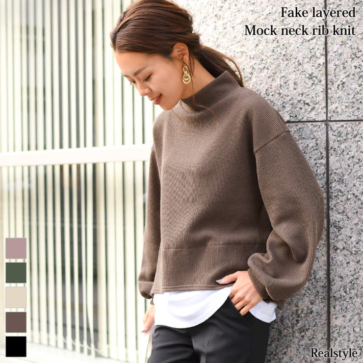 tシャツ COATED SLIM RIB MOCK TOP/スリムリブモックネックロングスリーブトップス レディース レディース ロングTシャツ モックネック リブ トップス（Tシャツ