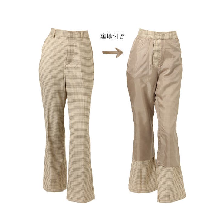 千鳥格子柄CPOシャツ×セミフレアパンツセットアップ