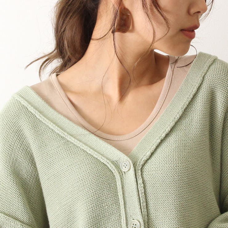 Vネックボリュームスリーブニットカーディガン レディース トップス | REAL STYLE | 詳細画像5 