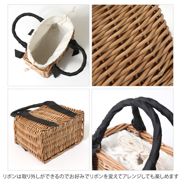 リボンハンドルスクエアミニかごバッグ レディース カゴバッグ 品番 Jokw Real Style リアルスタイル のレディースファッション通販 Shoplist ショップリスト