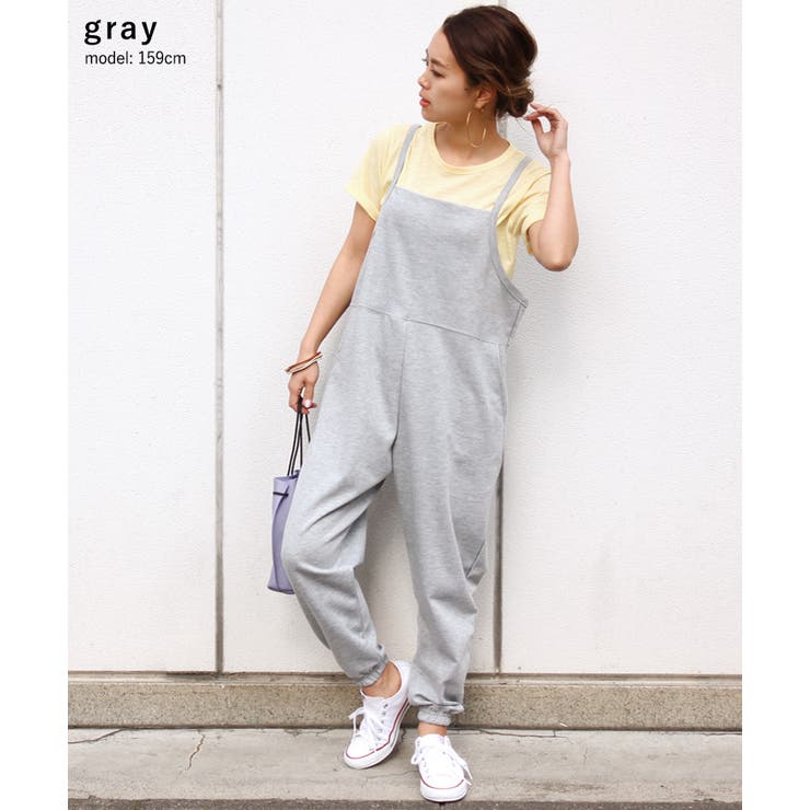 サイドポケットスウェットジョガーオールインワン レディース 春夏 | REAL STYLE | 詳細画像6 