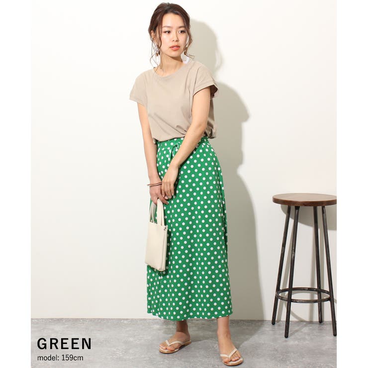 さらてろストレッチドット柄フレアスカート レディース ボトムス | REAL STYLE | 詳細画像3 