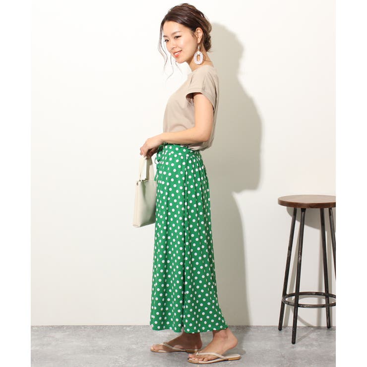 さらてろストレッチドット柄フレアスカート レディース ボトムス | REAL STYLE | 詳細画像5 