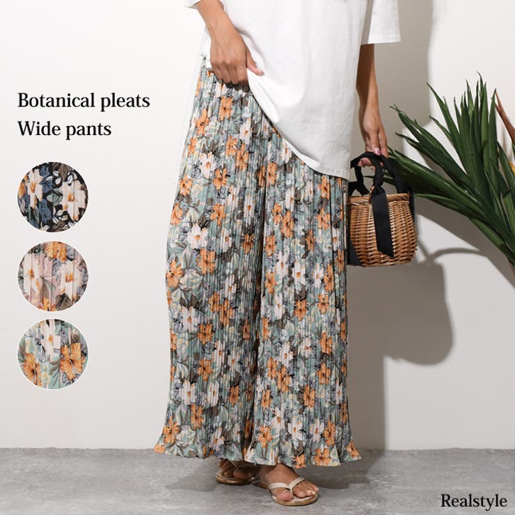 ボタニカル柄メロー加工プリーツワイドパンツ レディース ボトムス 品番 Jokw Real Style リアルスタイル のレディース ファッション通販 Shoplist ショップリスト ボタニカル柄メロー加工プリーツワイドパンツ レディース ボトムス 品番 Jokw Real Style リアルスタイル のレディース ファッション通販 Shoplist ショップリスト