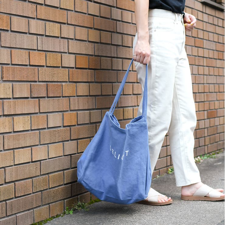 DELIGHTプリントビッグキャンバストートバッグ大きめ大きい布帆布a4レディースメンズマチ広無地通学通勤エコバッグエコバックショッピングバッグレジバッグ大容量軽量可愛い鞄