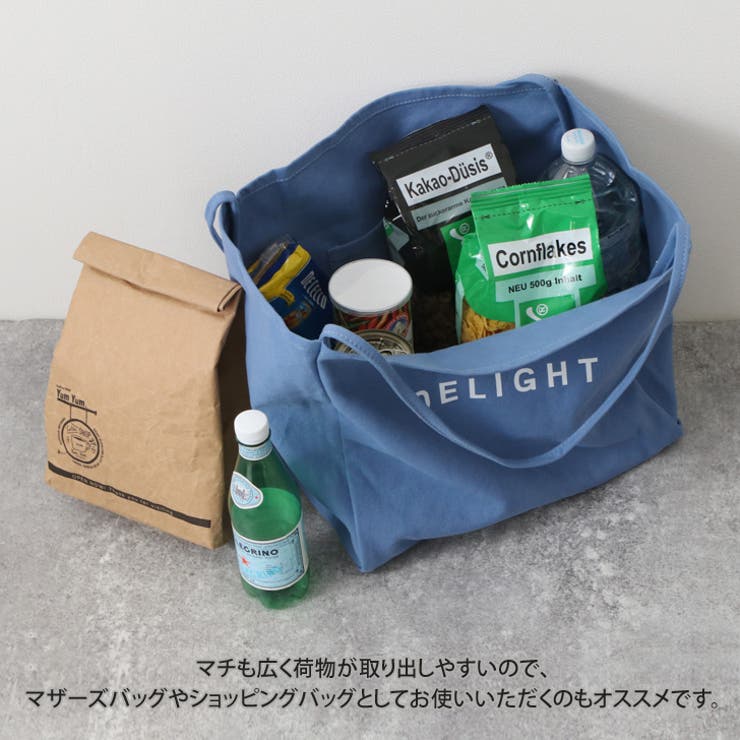 DELIGHTプリントビッグキャンバストートバッグ大きめ大きい布帆布a4レディースメンズマチ広無地通学通勤エコバッグエコバックショッピングバッグレジバッグ大容量軽量可愛い鞄