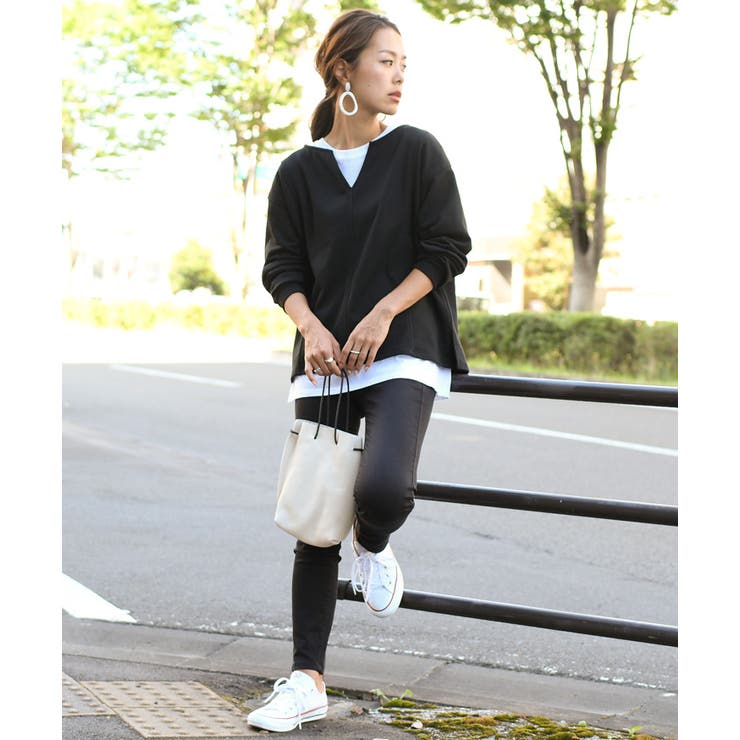 キーネック2wayステッチデザインスウェットプルオーバー レディース トップス 品番 Jokw Real Style リアルスタイル の レディースファッション通販 Shoplist ショップリスト