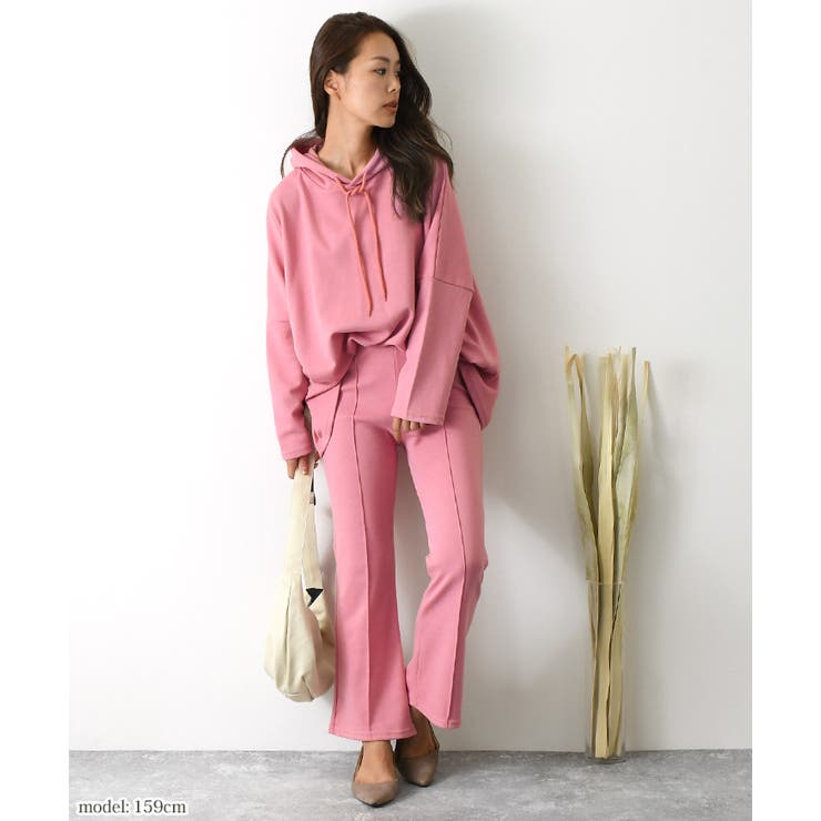 スウェットワイドパーカー Times センターラインセミフレアパンツセットアップ 品番 Jokw Real Style リアルスタイル のレディースファッション通販 Shoplist ショップリスト