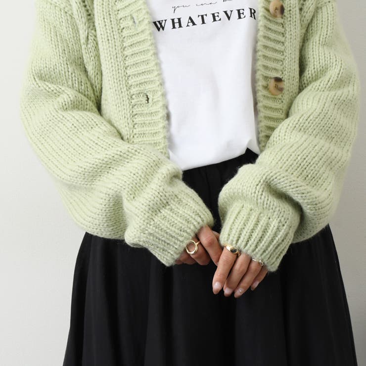 ショート丈vネックケーブルニットカーディガン レディース 秋冬 品番 Jokw Real Style リアルスタイル のレディース ファッション通販 Shoplist ショップリスト