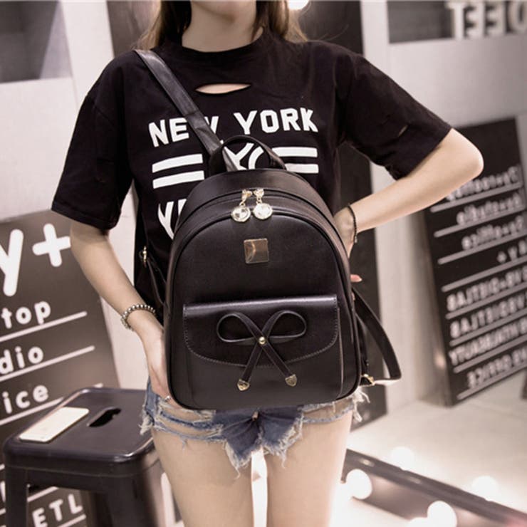 お1☆ 値下げBARNYS NEWYORKE リュック レディース ブラック リュック レディース リュックサック[品番：NNNA0002848]｜ninon
