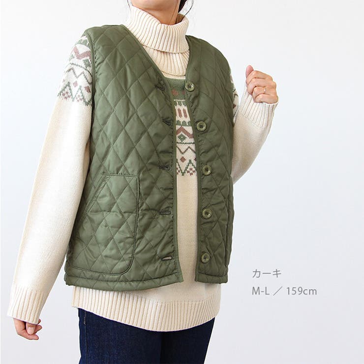 カーキ | ベスト フリース 裏ボア | REAL STYLE