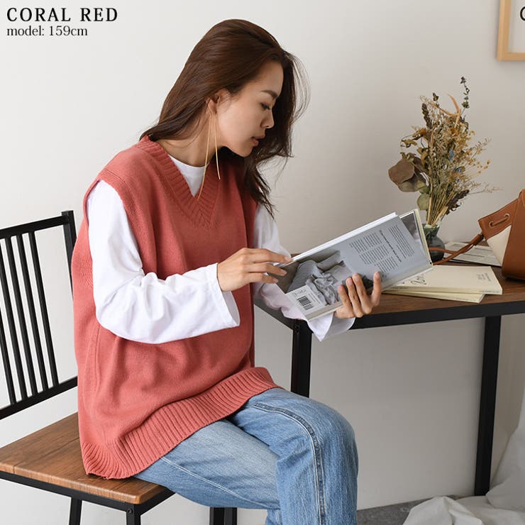 ニットベスト レディース 韓国[品番：JOKW0010669]｜REAL STYLE
