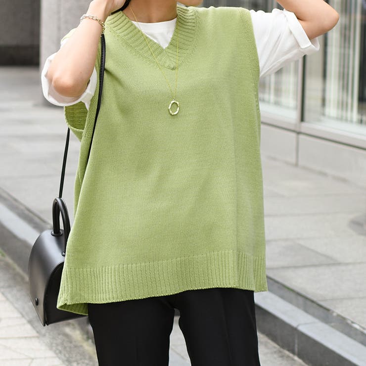 ワンフォークロージング 1111clothing ニットベスト メンズ