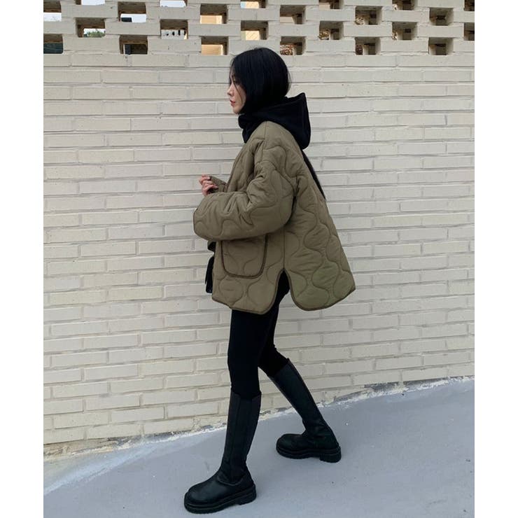 キルティングコート レディース ノーカラー | REAL STYLE | 詳細画像4 