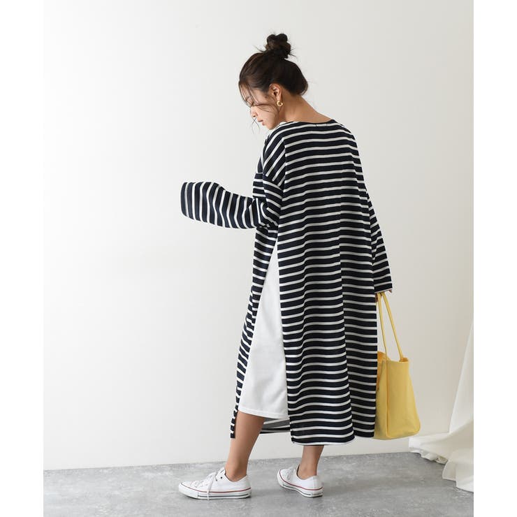 切替デザインボーダーロングワンピース 長袖 レディース 品番 Jokw Real Style リアルスタイル のレディースファッション通販 Shoplist ショップリスト