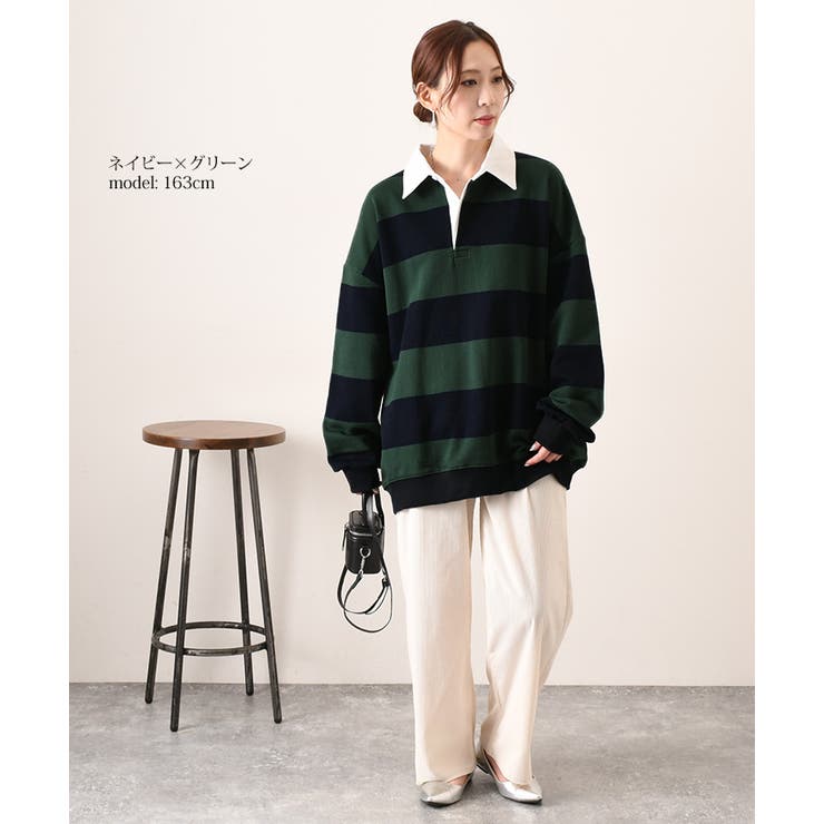 ラガーシャツ レディース 長袖[品番：JOKW0013137]｜REAL STYLE