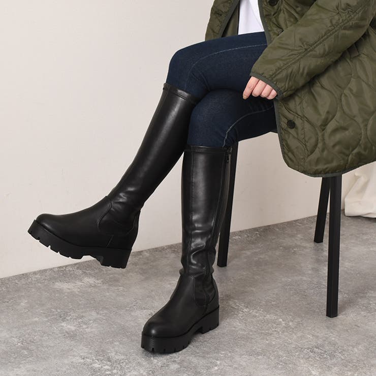 【す53】スパルタカスロングブーツ　23㎝　ブラック す53】スパルタカスロングブーツ 23㎝ ブラック