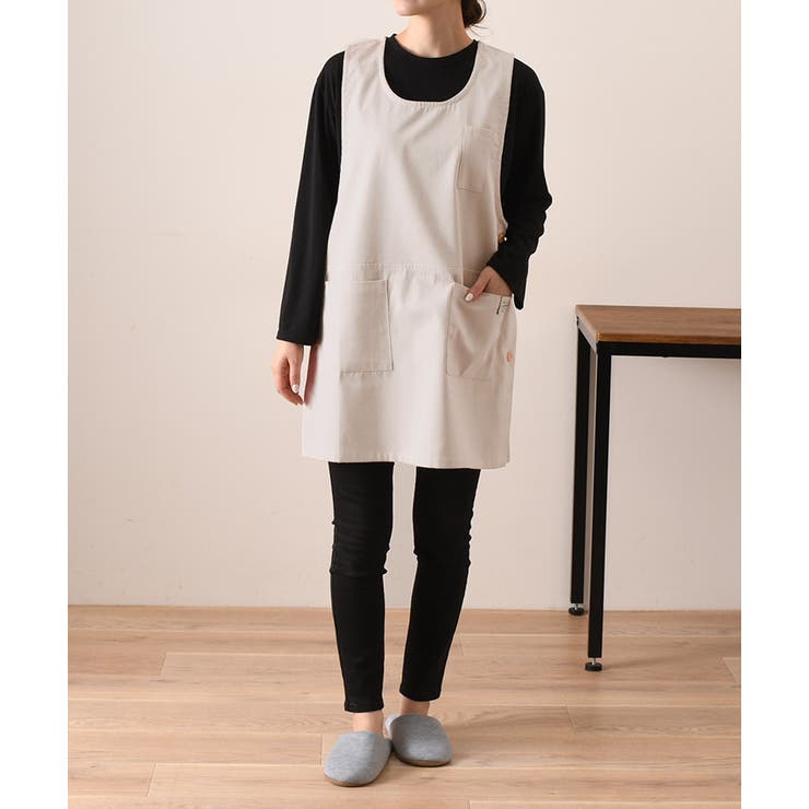 かぶりエプロン注文用ページ Amazon｜[レップ] エプロン レディース かぶるだけの簡単着脱 北欧