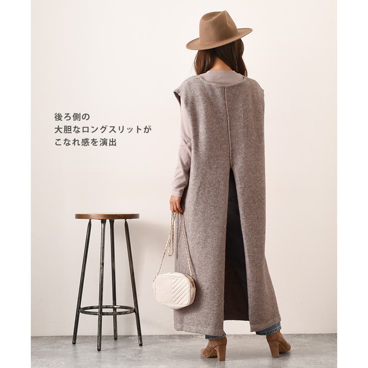 ロングベスト ワンピース レディース[品番：JOKW0013234]｜REAL